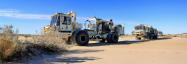 Duty trucks in the desert